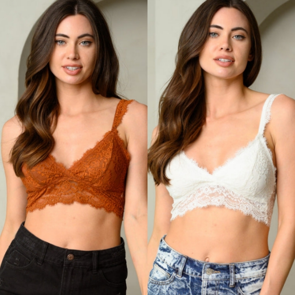 66884 Lace Bralette Tops